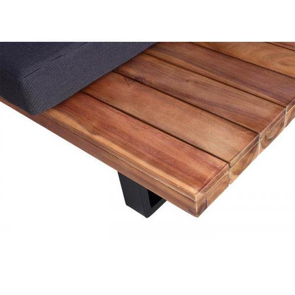 Garten-Garnitur HWC-H54, Garnitur Sitzgruppe Lounge-Set, Spun Poly Akazie Holz MVG Alu ~ braun, Polster dunkelgrau - Palo24