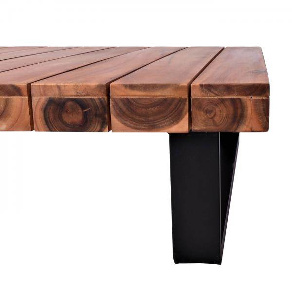 Garten-Garnitur HWC-H54, Garnitur Sitzgruppe Lounge-Set, Spun Poly Akazie Holz MVG Alu ~ braun, Polster cremeweiss - Palo24