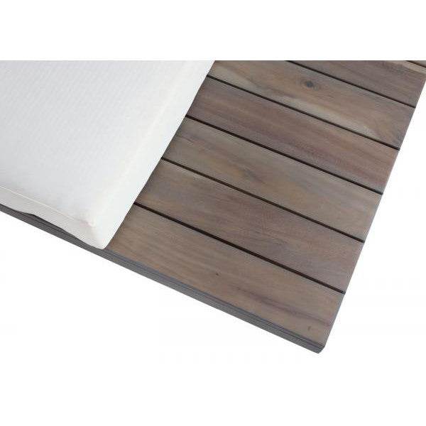 Garten-Garnitur HWC-H54, Garnitur Sitzgruppe Lounge-Set, Spun Poly Akazie Holz MVG Alu ~ grau, Polster cremeweiss - Palo24