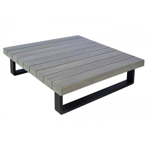 Garten-Garnitur mit Sessel Lounge-Set Sofa, Spun Poly Akazie Holz MVG Aluminium ~ grau, Polster dunkelgrau - Palo24