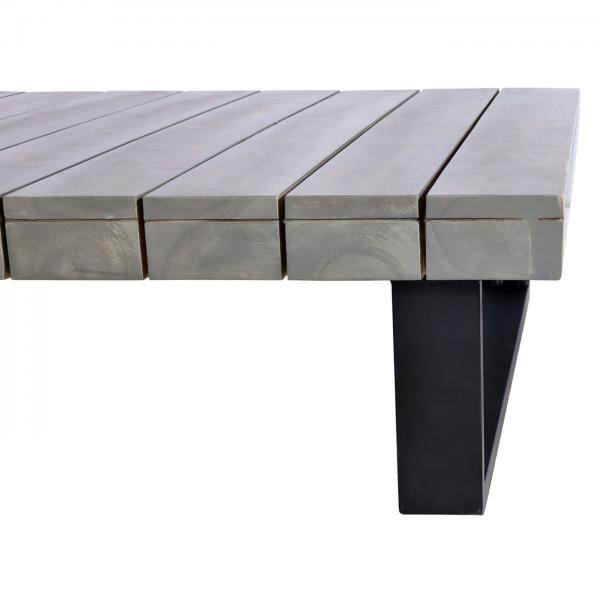 Garten-Garnitur HWC-H54, Garnitur Sitzgruppe Lounge-Set, Spun Poly Akazie Holz MVG Alu ~ grau, Polster dunkelgrau - Palo24