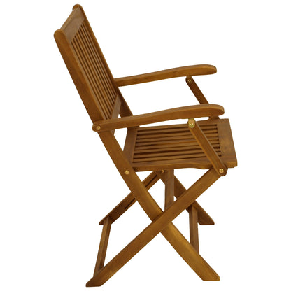 2-er Set Klappstuhl mit Armlehnen BENITA, Akazie geölt