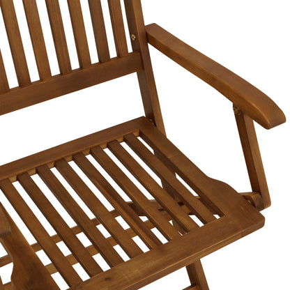 2-er Set Klappstuhl mit Armlehnen BENITA, Akazie geölt