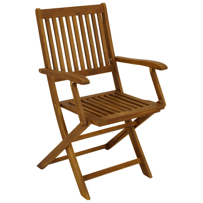 2-er Set Klappstuhl mit Armlehnen BENITA, Akazie geölt