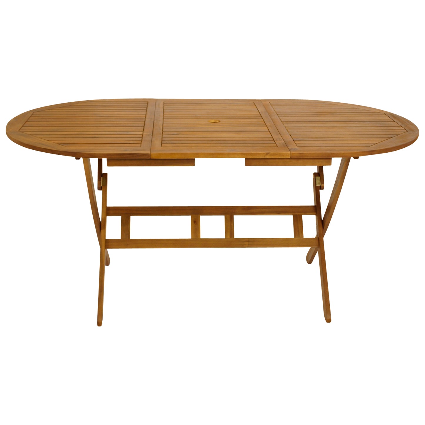 Table pliante BENITA 85x160cm ovale, acacia huilé