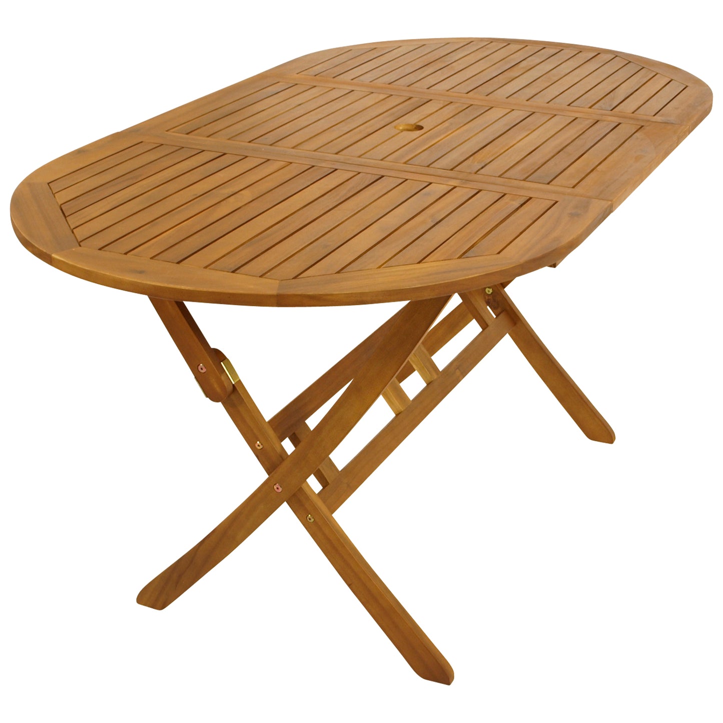 Table pliante BENITA 85x160cm ovale, acacia huilé