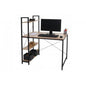 Schreibtisch mit Regal Laptoptisch Bürotisch Arbeitstisch, 100x60cm Metall Holz ~ natur - Palo24