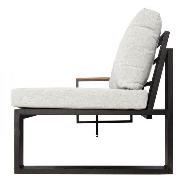 Garten-Garnitur HWC-L26, Gartenlounge Lounge-Set Sitzgruppe Sofa, Metall Akazie Holz MVG-zertifiziert ~ hellgrau - Palo24