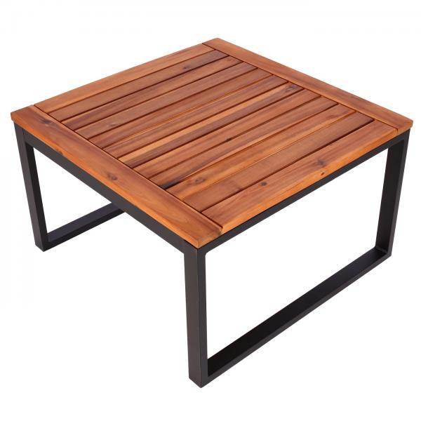 Garten-Garnitur HWC-L26, Gartenlounge Lounge-Set Sitzgruppe Sofa, Aluminium Akazie Holz MVG-zertifiziert ~ dunkelgrau - Palo24