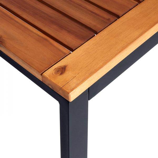 Garten-Garnitur HWC-L26, Gartenlounge Lounge-Set Sitzgruppe Sofa, Aluminium Akazie Holz MVG-zertifiziert ~ dunkelgrau - Palo24