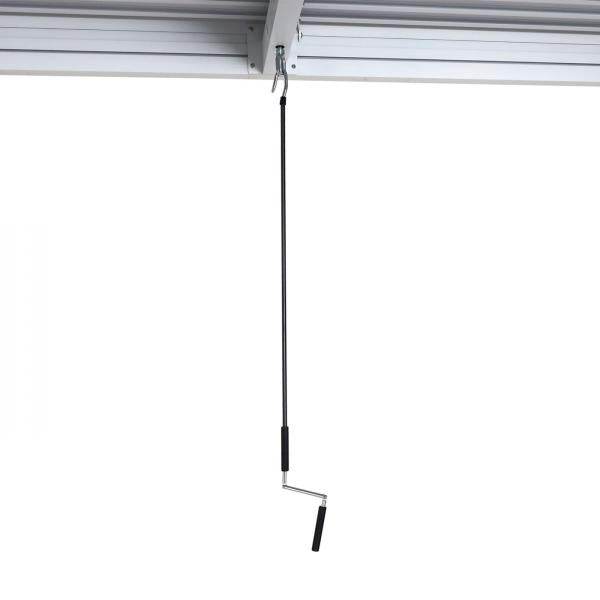 Pergola HWC-L46, Gartenpavillon Lamellen-Pavillon, 11cm-Aluminium-Gestell, Regenrinne sturmfest, 3x6m ~ weiss - Palo24