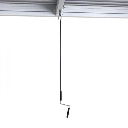 Pergola HWC-L46, Gartenpavillon Lamellen-Pavillon, 11cm-Aluminium-Gestell, Regenrinne sturmfest, 3x6m ~ weiss - Palo24