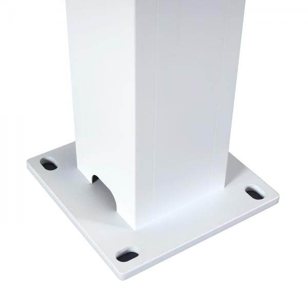 Pergola HWC-L46, Gartenpavillon Lamellen-Pavillon, 11cm-Aluminium-Gestell, Regenrinne sturmfest, 3x6m ~ weiss - Palo24