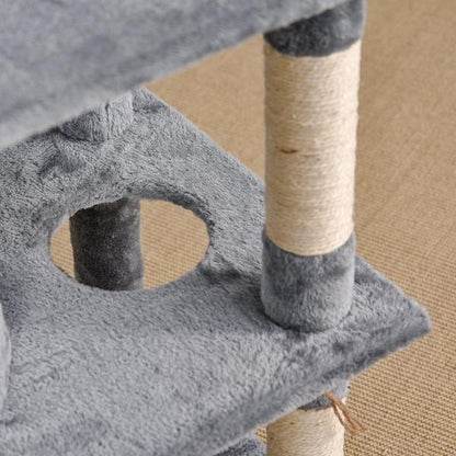 Kratzbaum Kletterbaum Sisalstämmen Grau - Palo24