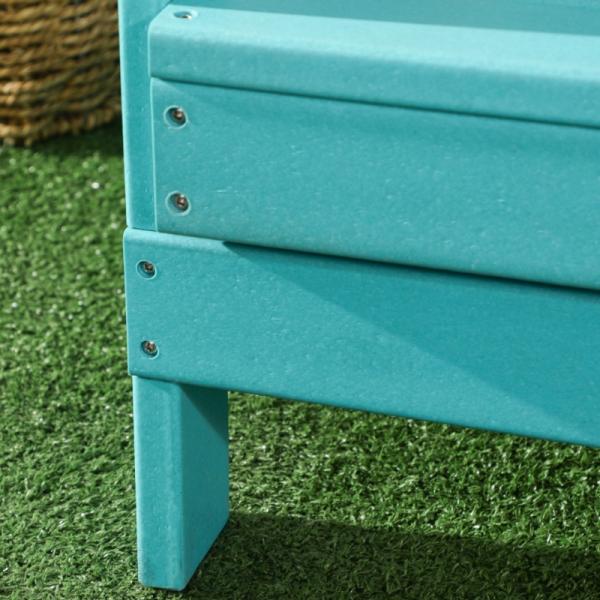 Gartenstuhl, für Kinder 3-8 Jahre, breiter Sitz, hohe Rücklehne, wetterfest, blaugrün