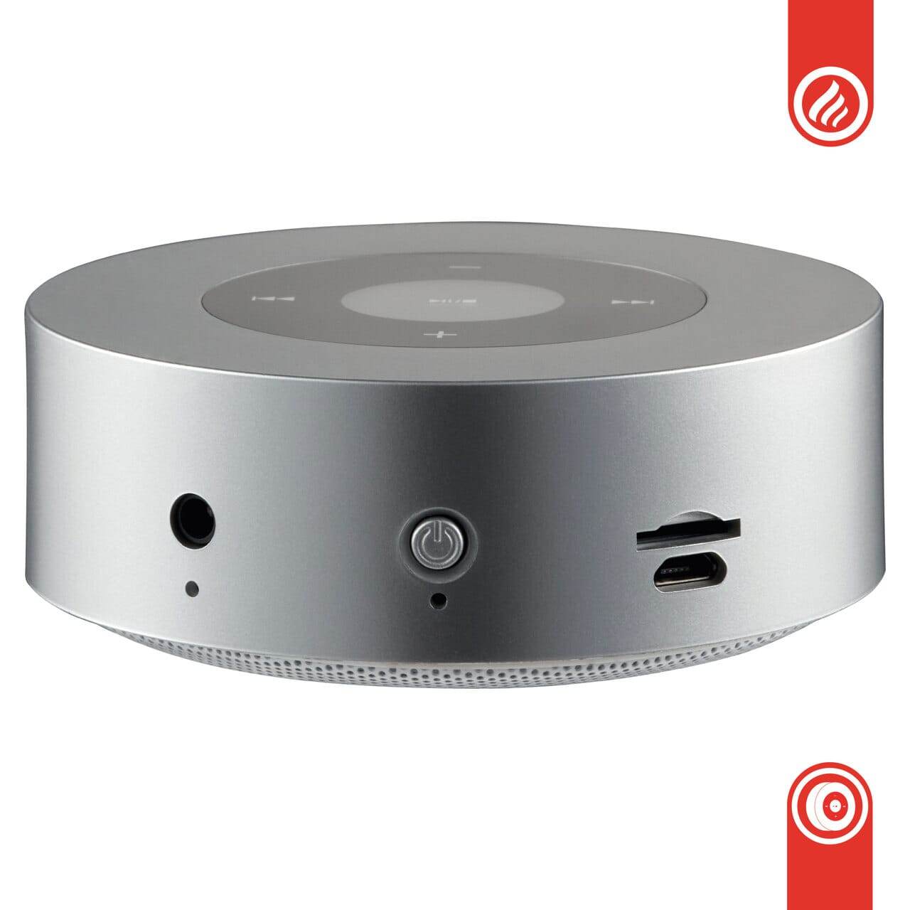 KAMINIO Knister Lautsprecher MORITZ - Soundbox Bluetooth Silber - Palo24