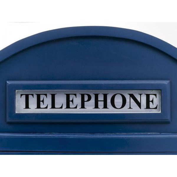 Barschrank Telefonzelle Vintage-Vitrine Blau