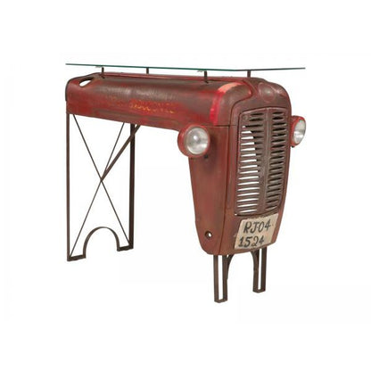 Bartisch Traktor Vintage-Look rot