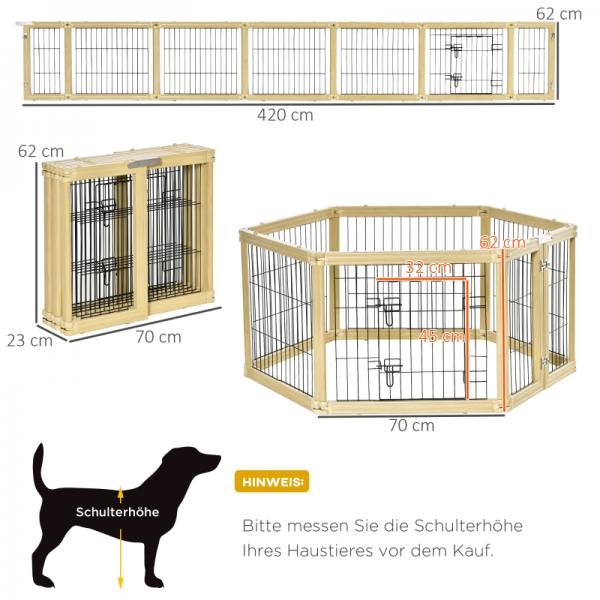 Parc pour chiots extérieur Run DIY Design 6 grilles noir + métal