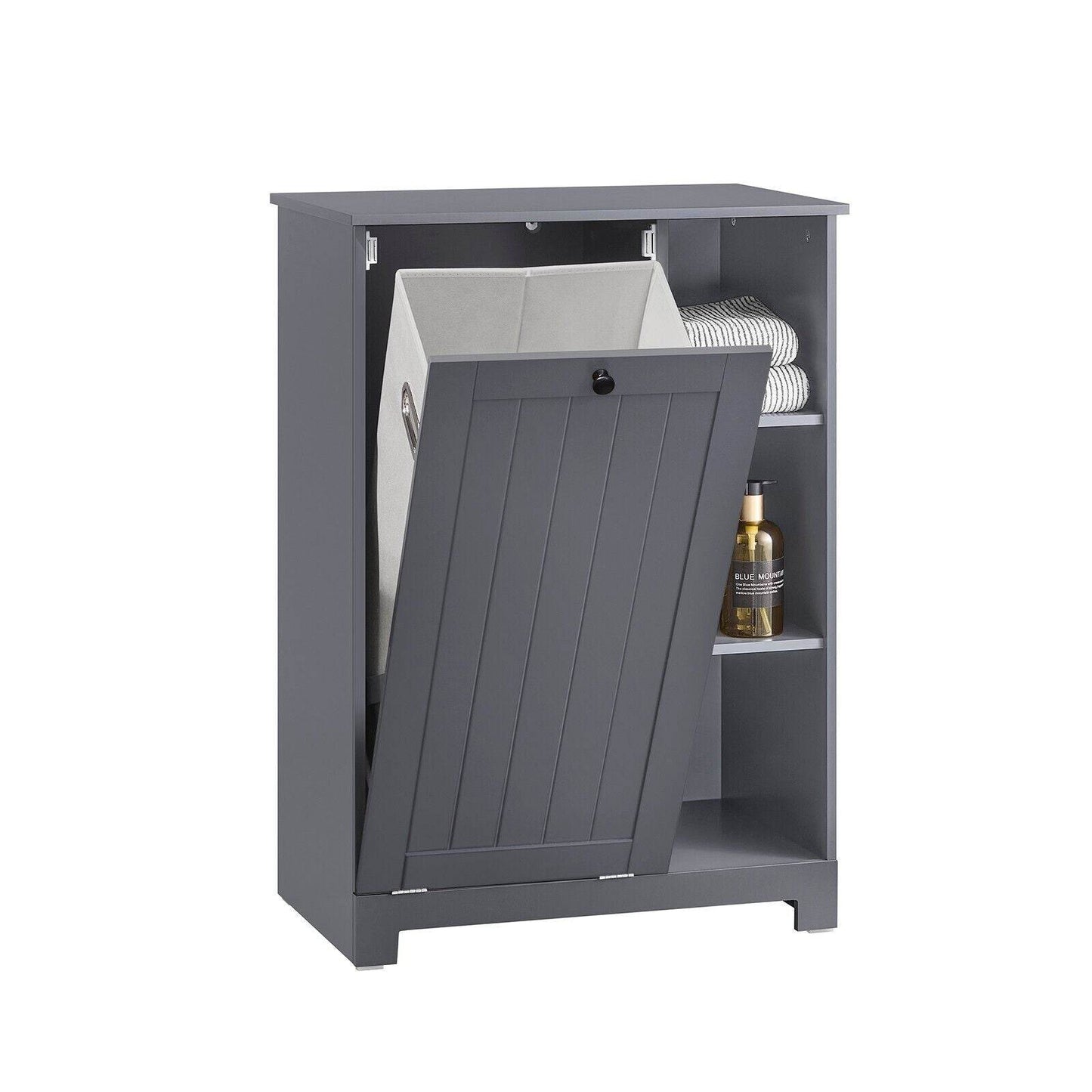 Wäscheschrank Mit Wäschesack | Wäschesammler | Wäschekorb | Dunkelgrau - Palo24