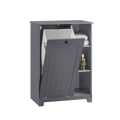 Wäscheschrank Mit Wäschesack | Wäschesammler | Wäschekorb | Dunkelgrau - Palo24