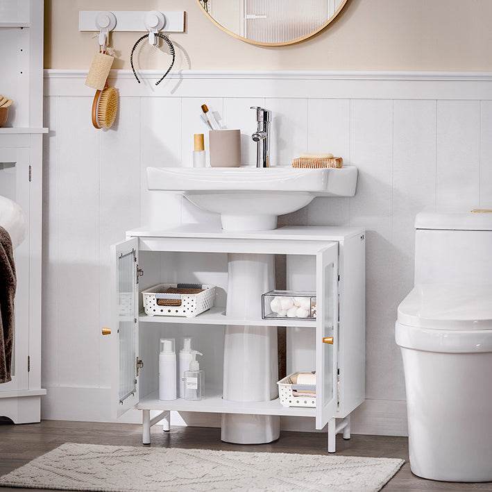 Waschbeckenunterschrank | Badschrank | Waschtisch | Badmöbel Weiss - Palo24