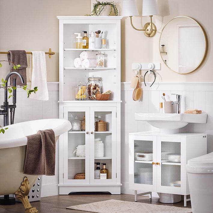 Waschbeckenunterschrank | Badschrank | Waschtisch | Badmöbel Weiss - Palo24