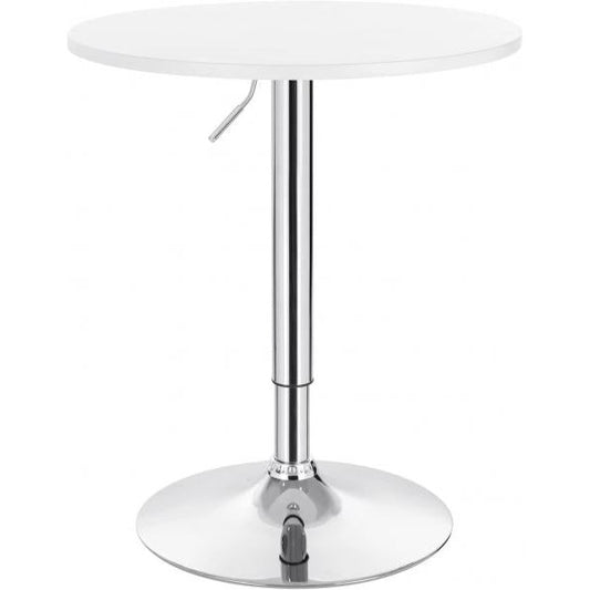 Bartisch höhenverstellbar 68-88 cm Partytisch Weiss