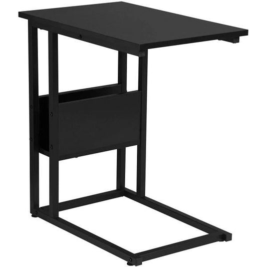 Table d'appoint en MDF, structure en métal noir