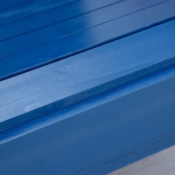 Adirondack-Gartenstuhl mit Becherhalter Gartenliege Balkonstuhl Massivholz Blau - Palo24