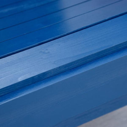 Adirondack-Gartenstuhl mit Becherhalter Gartenliege Balkonstuhl Massivholz Blau - Palo24