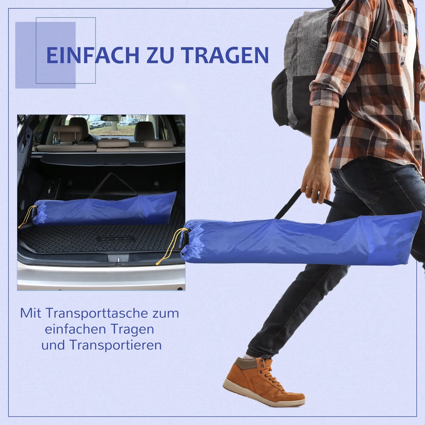 Strandmuschel, Strandzelt, Pop up Campingzelt, Netzfenster, Tragetasche, 2-3 Personen