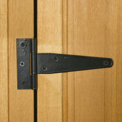 Gartenschrank Gerätehaus Geräteschuppen mit Fachböden Asphaltdach Fenster Holz Gelb+Grün - Palo24