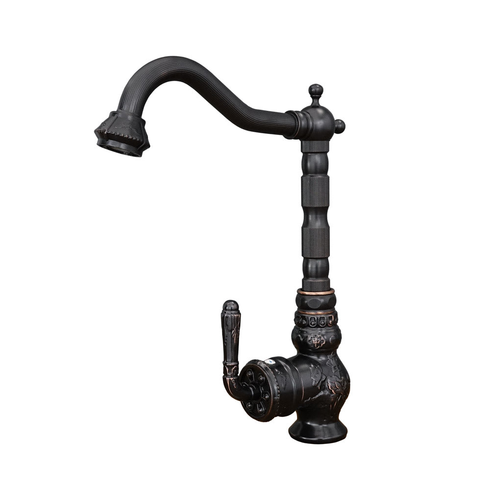 Stationäre Küchenarmatur FLOWER, schwarz - Palo24