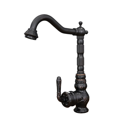 Stationäre Küchenarmatur FLOWER, schwarz - Palo24