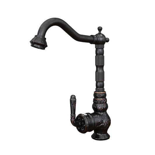 Stationäre Küchenarmatur FLOWER, schwarz - Palo24