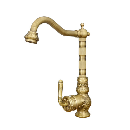 Küchenarmatur, stehend Messing antik FLOWER - Palo24