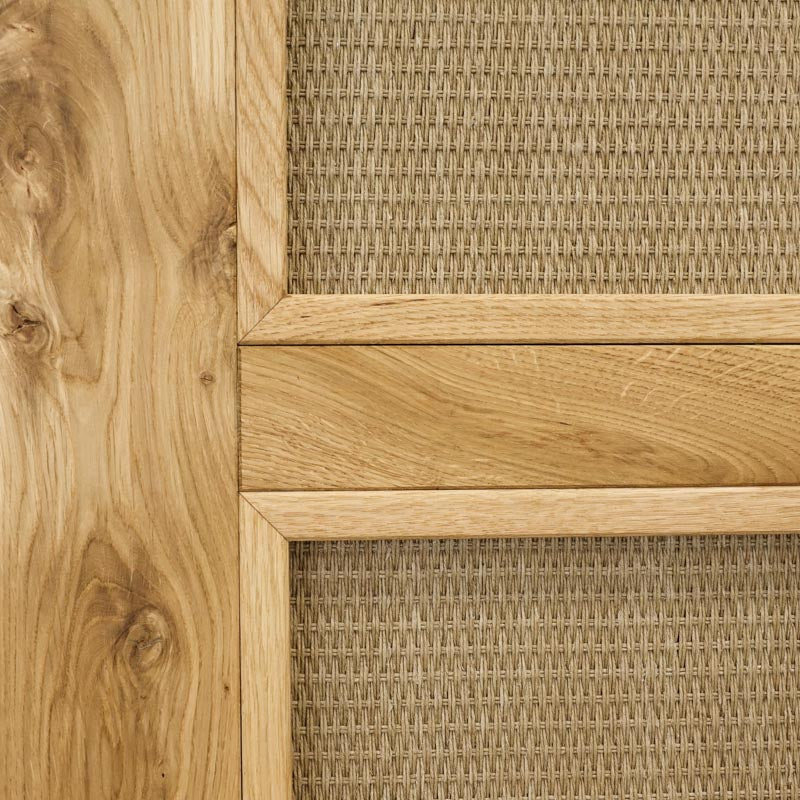 Rattan Schiebetür TOFINO 100x210 cm Naturöl - Palo24