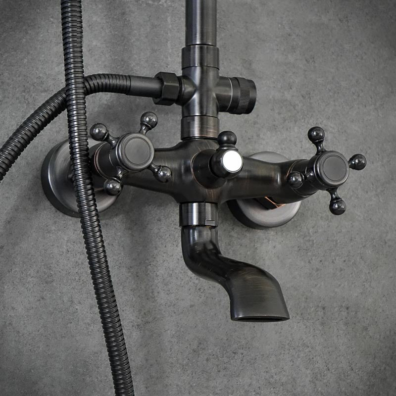 Duschhahn Brausebatterie YORK Schwarz - Palo24