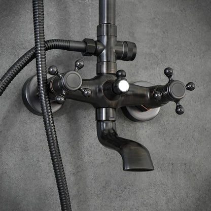 Duschhahn Brausebatterie YORK Schwarz - Palo24