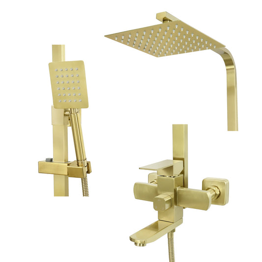 Duschhahn AKRON Rostfreier Stahl Gold - Palo24