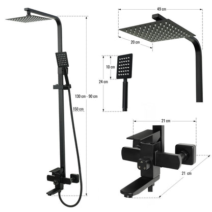 Duscharmatur schwarz AKRON - Palo24