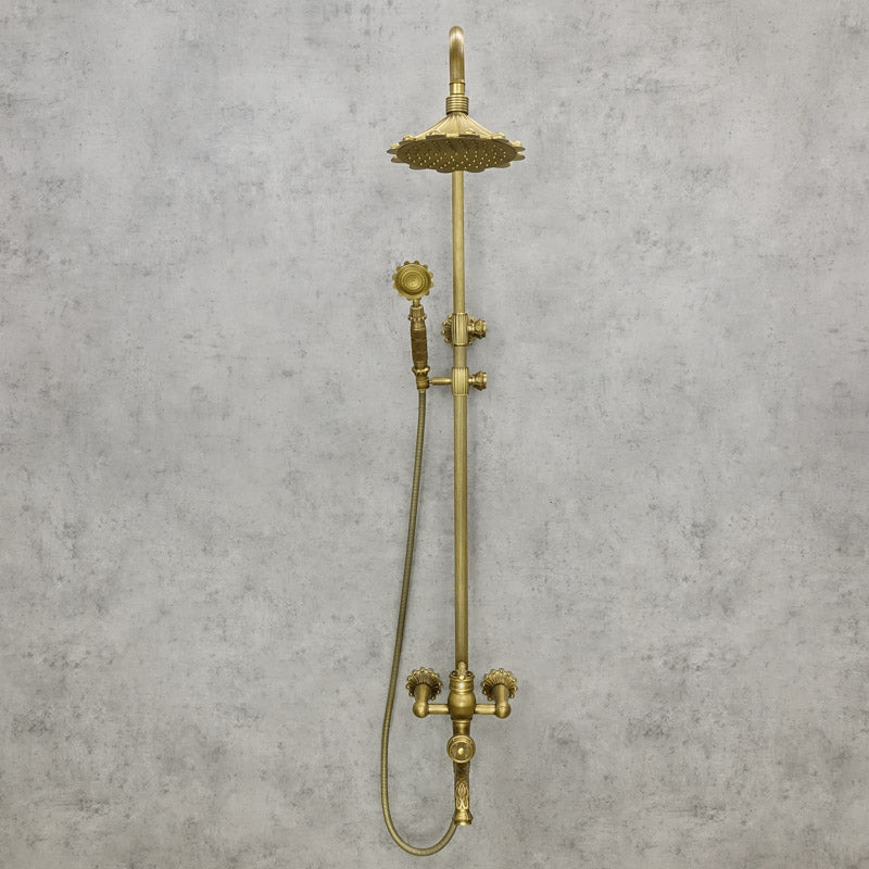 Brausebatterie Messing antik FLOWER - Palo24