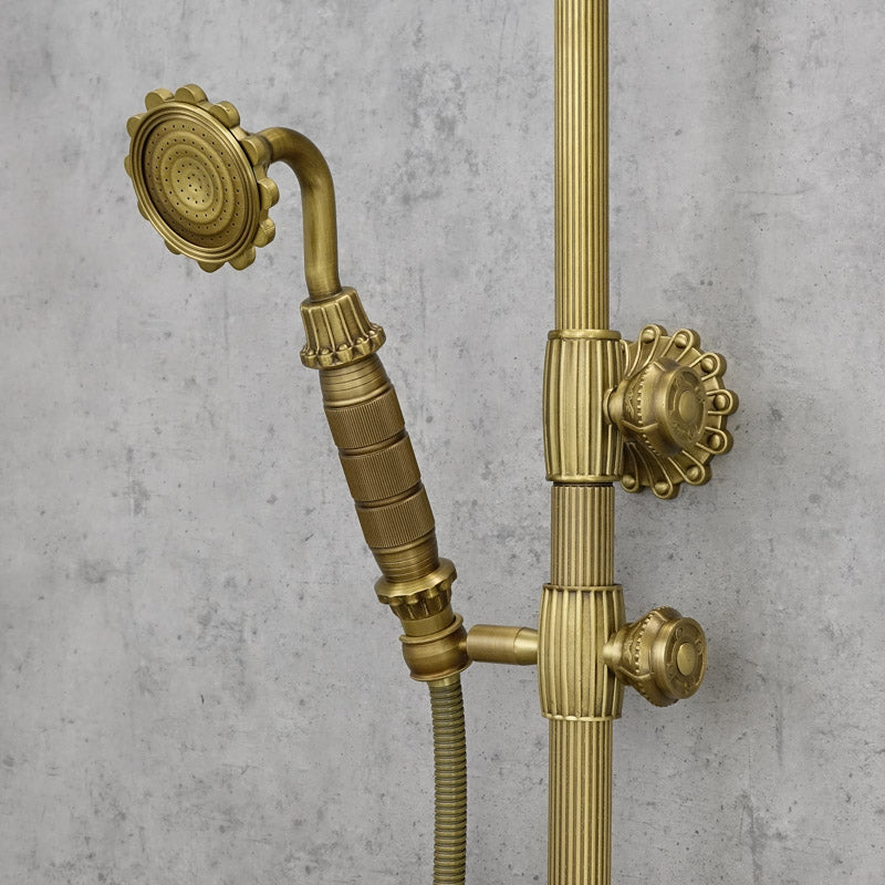 Brausebatterie Messing antik FLOWER - Palo24