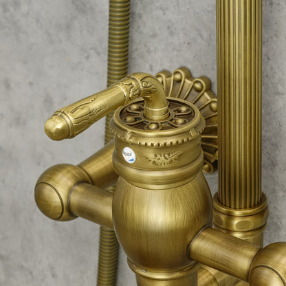 Brausebatterie Messing antik FLOWER - Palo24