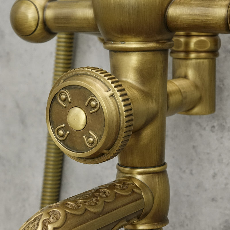 Brausebatterie Messing antik FLOWER - Palo24