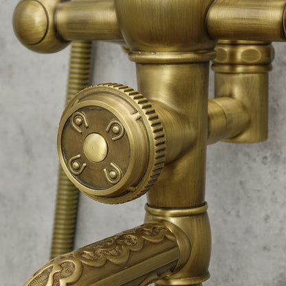 Brausebatterie Messing antik FLOWER - Palo24