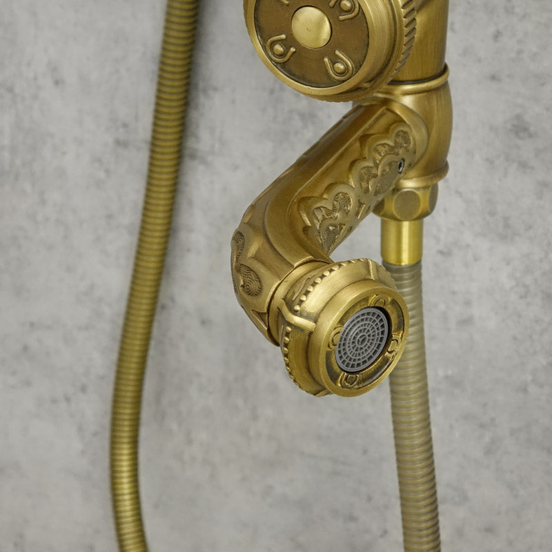 Brausebatterie Messing antik FLOWER - Palo24