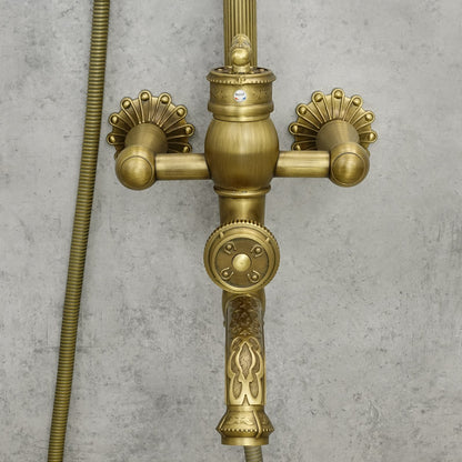 Brausebatterie Messing antik FLOWER - Palo24