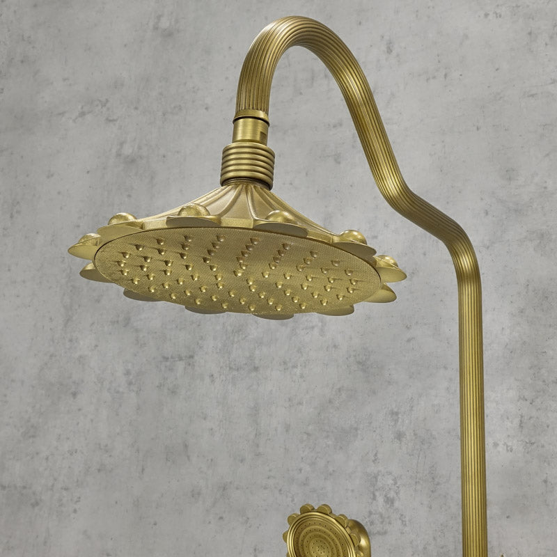 Brausebatterie Messing antik FLOWER - Palo24